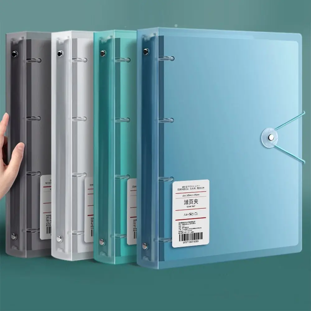 

Practical PP Storage Booklet A4/A5/B5 Binder Loose Leaf Family ID Storage Bag Dustproof Bill Storage Binder Office