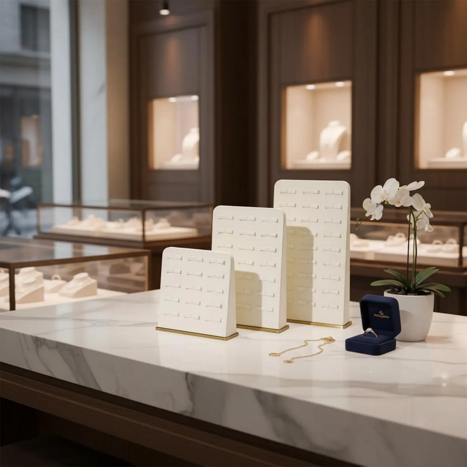 

Microfiber Band Holder Sturdy and Long-Lasting Band Display Board Countertop Jewelry Display Stable Post Earring Holder Stand