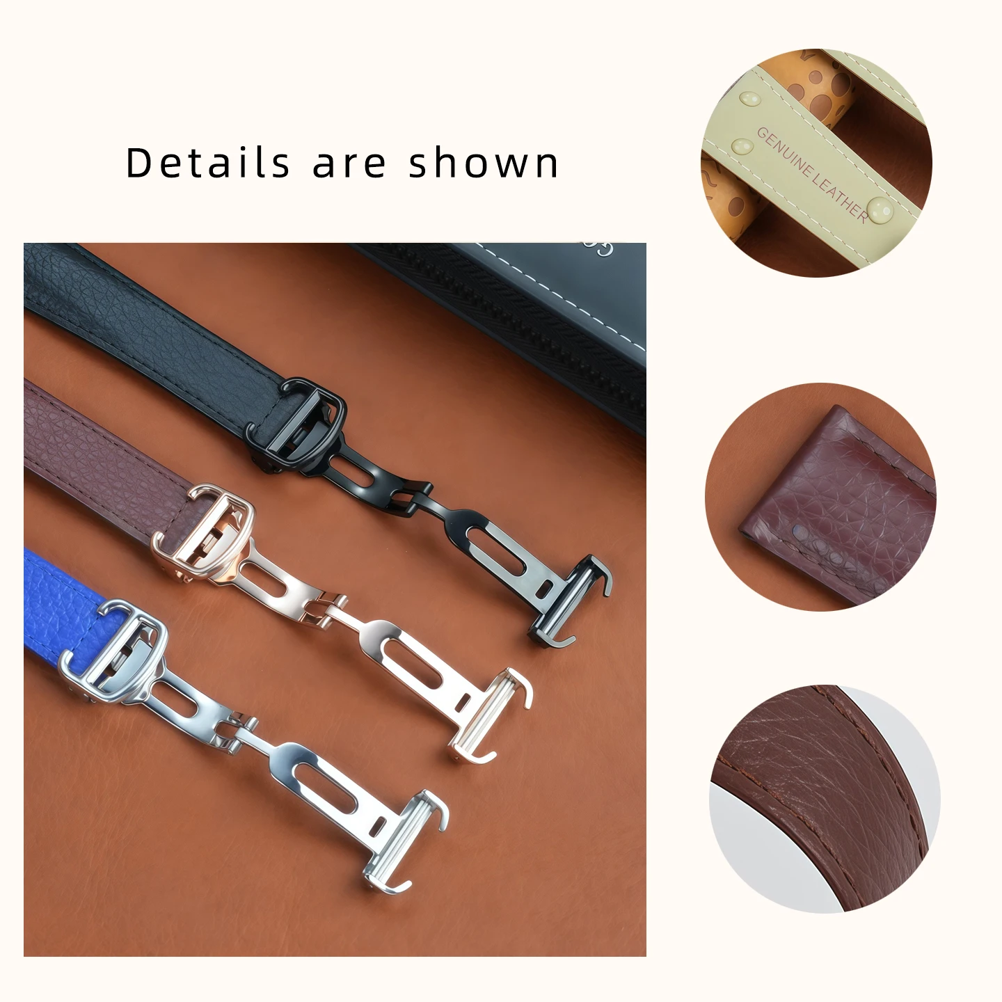 17 مللي متر 18 مللي متر 20 مللي متر 22 مللي متر حزام ساعة جلد البقر ل كارتييه تانك لندن سولو مفتاح الرجال والنساء جلد البقر حزام الساعات سوار #6