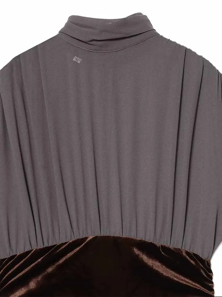 Estilo europeu e americano inverno nova tendência da moda feminina fino ajuste falso veludo retalhos em camadas decoração vestido curto