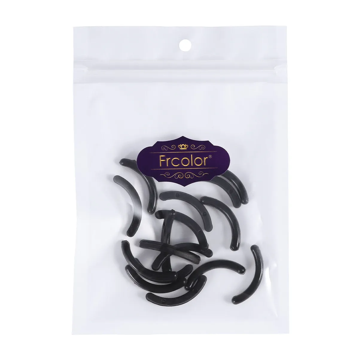 16Pcs Black Silicone Rubber Eyelash Curler Refill Cushions Elastic Replacement Pads for Curling Mascara Eyeliner Glue Smudged