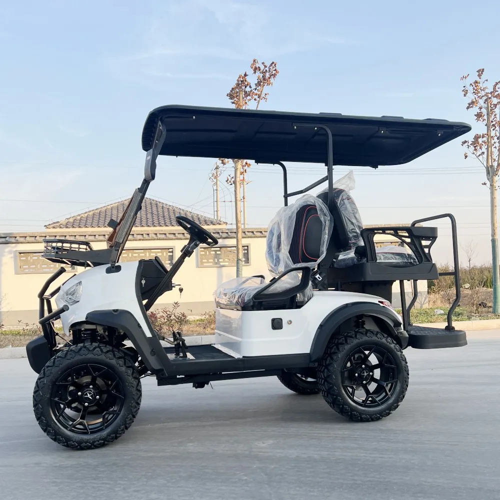 Brand New 6 Person Electric 4 Wheel Club Car 4000w Golf Cart For Sale 4 Seaters Golf Car Available with Bumper