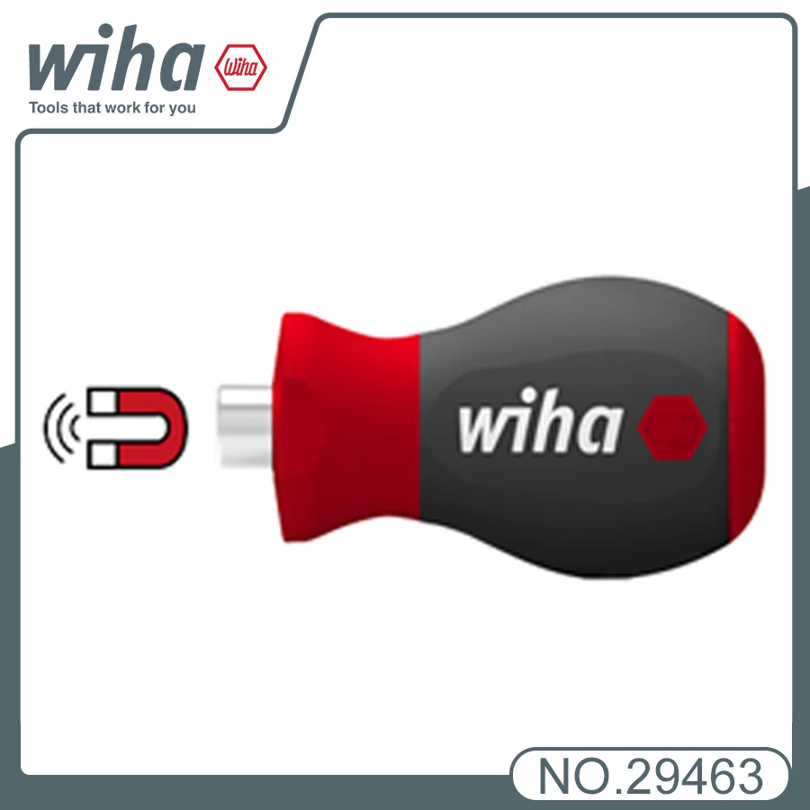 

Нескользящая рукоятка для отвертки WIHA 387 с держателем для шестигранных бит, сильный магнит, 4-шариковый фиксатор 32160 32161