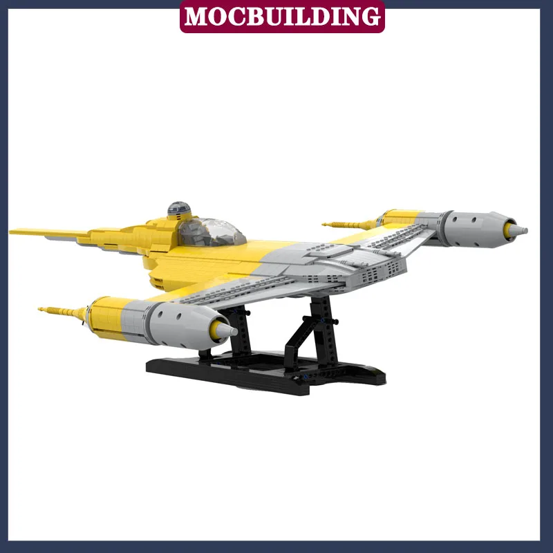 MOC Starfighter N1 Model Building Block Assembly Airplane Collection Toy Gifts UCS