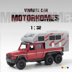 Modelo de coche de autocaravana recreativo, réplica de vehículo en miniatura, clásico, extraíble, regalo de colección para niños, 1:32