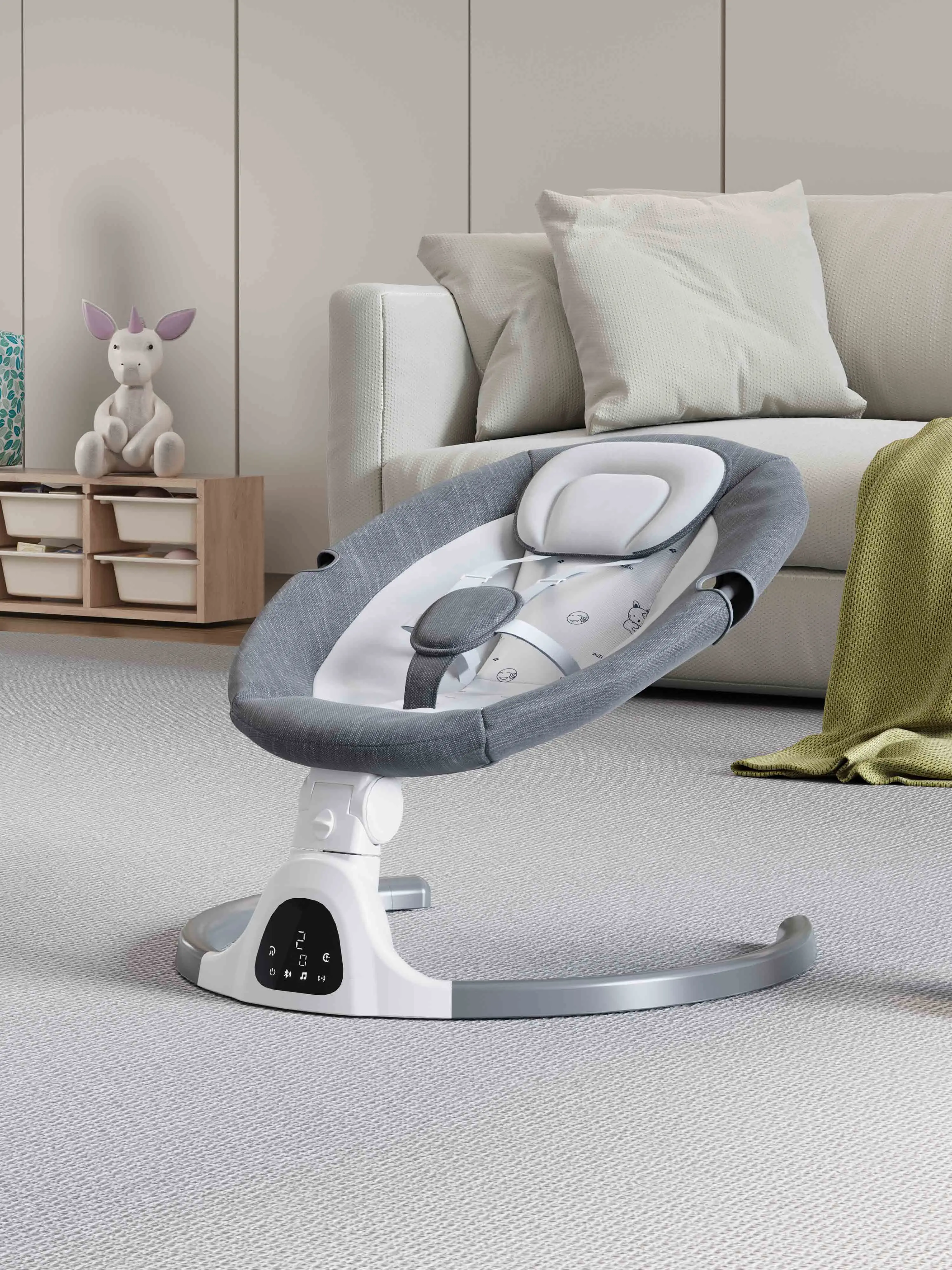 Newborn baby electric rocking chair intelligent rocking chair soothing chair baby cradle rocker