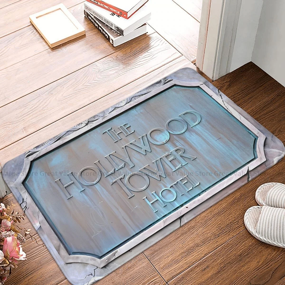 Hollywood Tower Hotel Non-slip Doormat Novelty Living Room Kitchen Mat Welcome Carpet Home Modern Decor