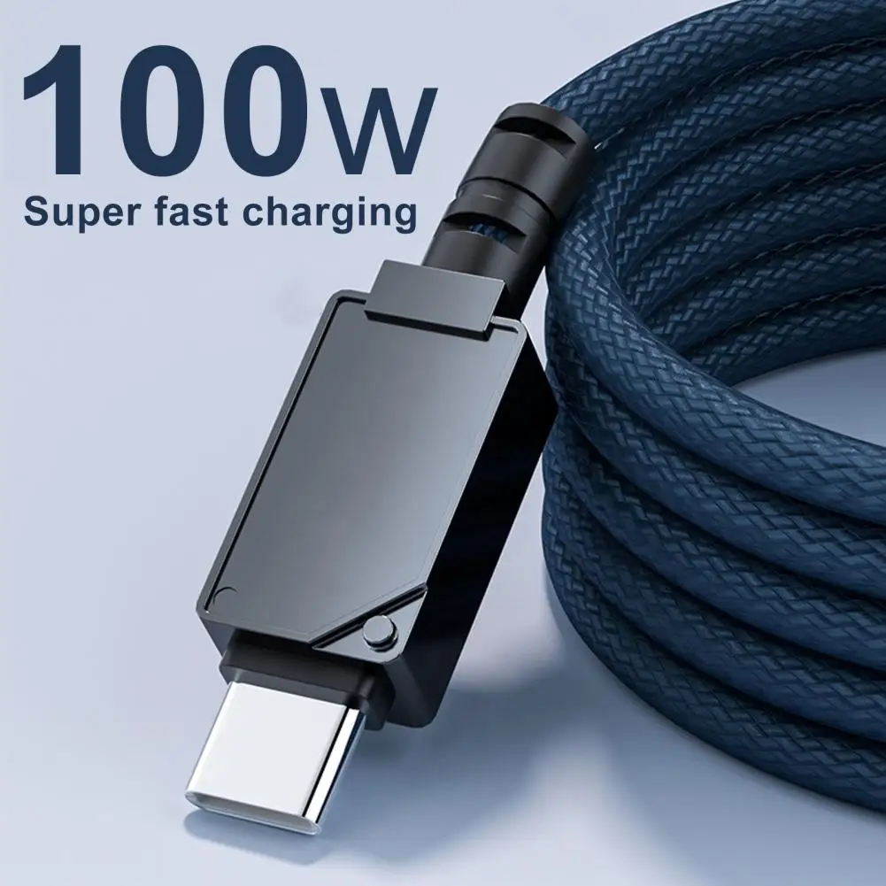 Phone Super Fast Charging Cable Data Transmission Universal Wide Compatible Data Cord 100W Cellphone Type-C Charger Wire