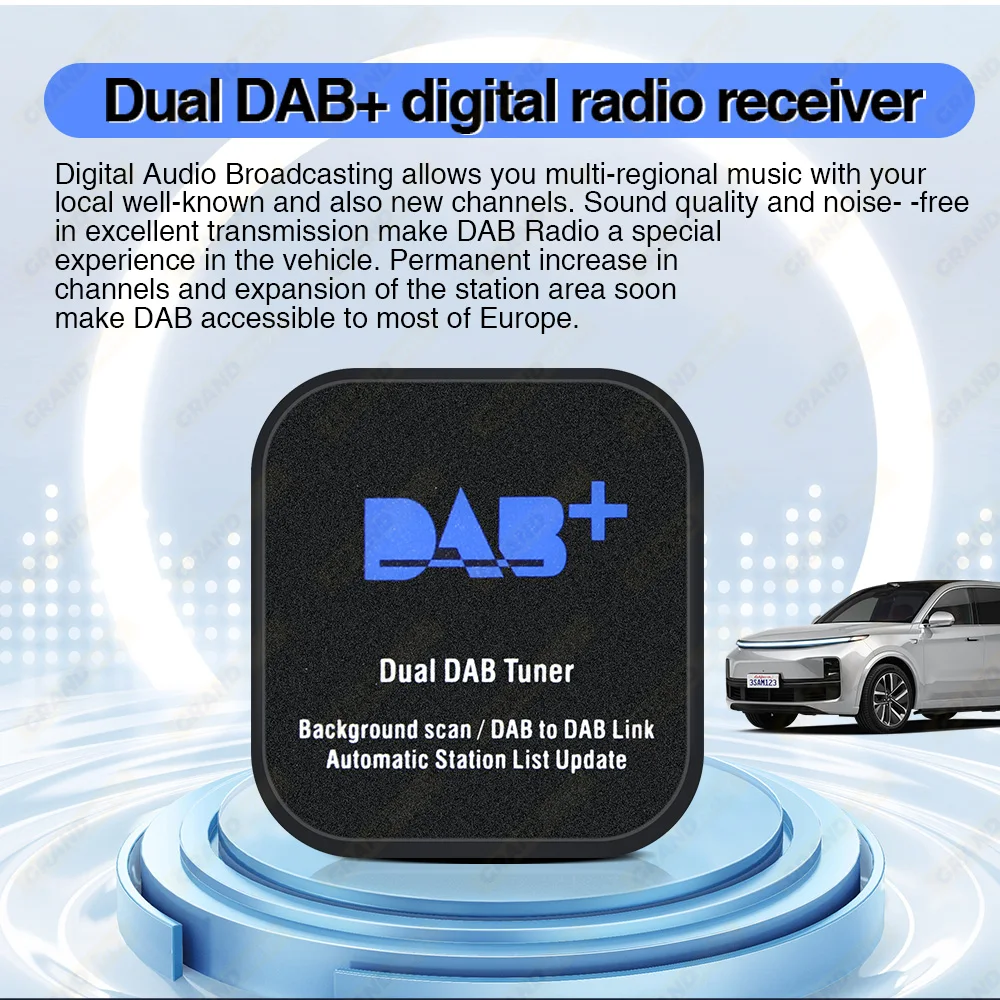 Dual DAB+ Daul DAB Box Digital Signal Receiver Antenna Aerial USB Interface Portable For Android Car Radio Stereo