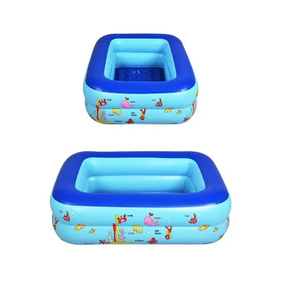 PVC inflatable 120cm baby bath pool portable blue rectangle SPA pool In Stock piscine gonflable