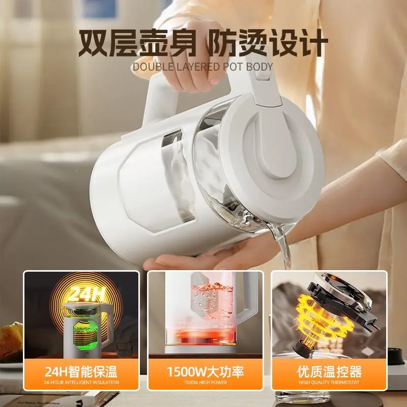 new 316 stainless steel kettle household durable high borosilicate glass large capacity constant insulation electric kettle