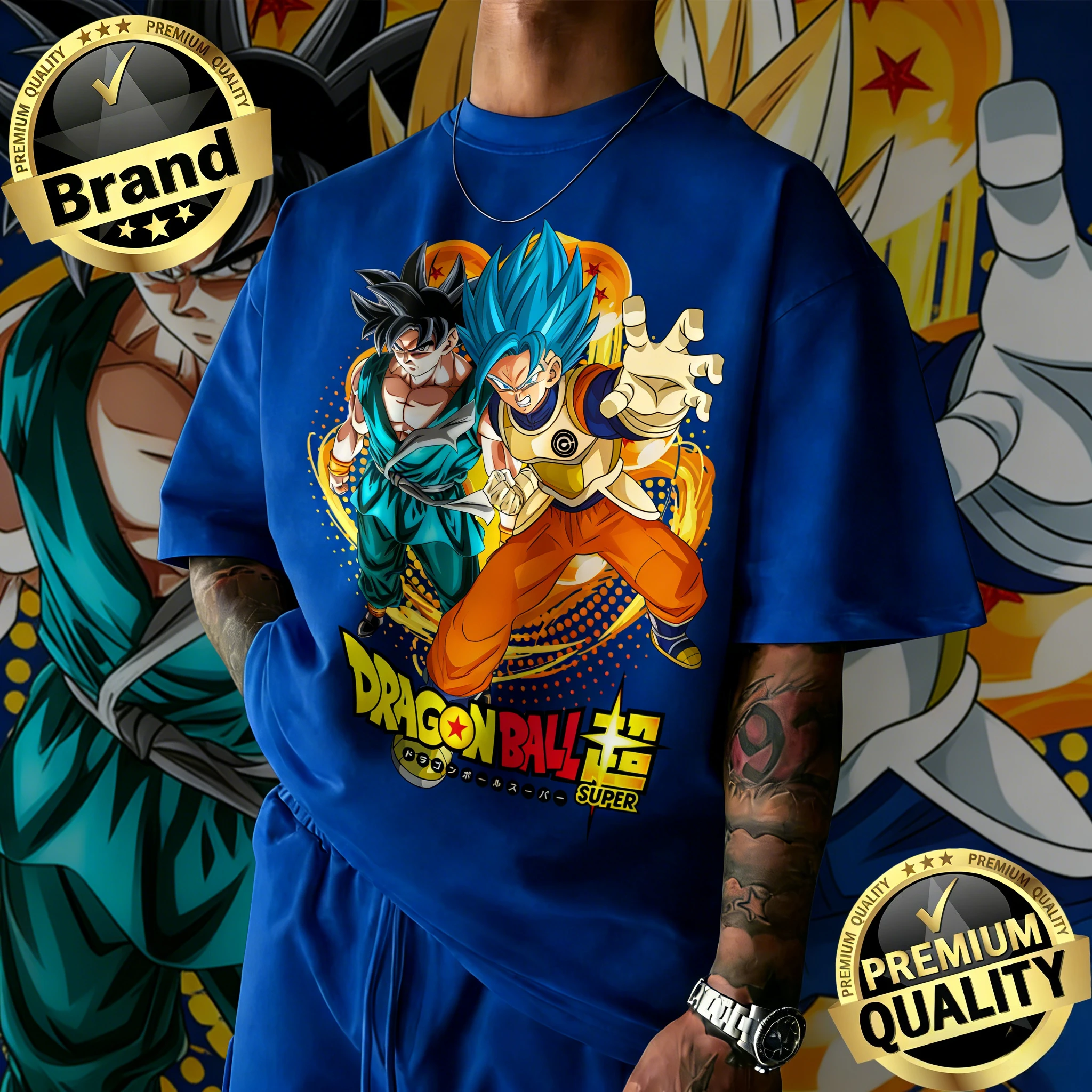 2026 Neues Sommer-T-Shirt zum 40-jährigen Jubiläum von Dragon Ball mit Vegeta-Aufdruck, 100% Baumwolle, Anime-Print, Übergröße, Lässige Streetwear, Unisex, Y2K