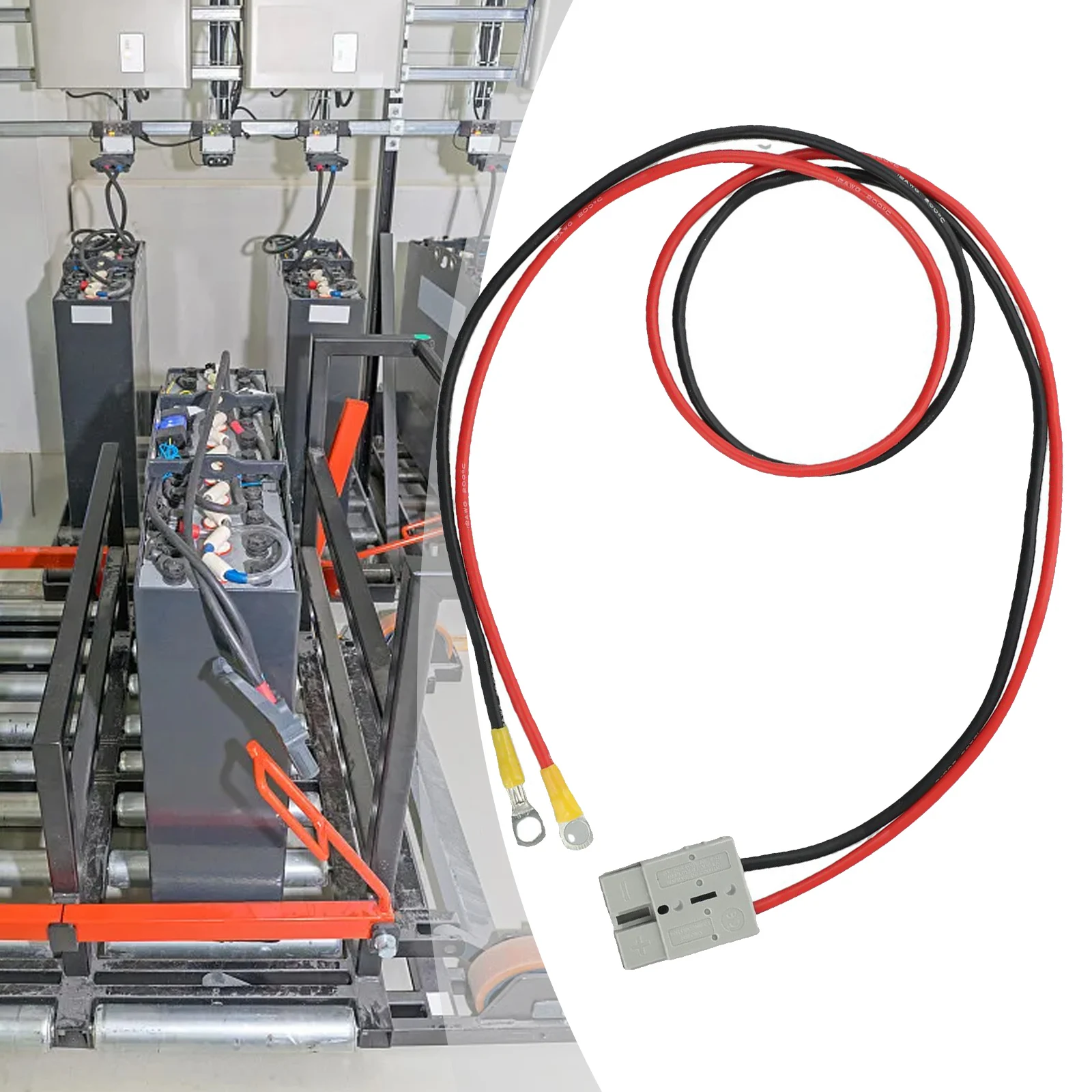 For Anderson Plugs 50a With Wire 12AWG M8 Post Jacket Forklift Battery Charging Cable 30/50/100cm Extension Cord Connect