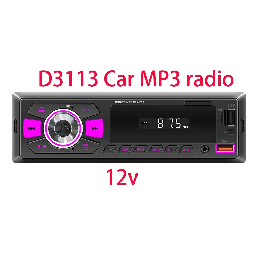 

D3113 Car Radio Audio Car Stereo Bluetooth MP3 Player FM Receiver Audio Stereo Music USB/SD with In Dash AUX Input