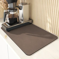 Large Kitchen Absorbent Draining Mat Coffee Table Drying Mat Quick Dry Bathroom Drain Pad Tableware Mat