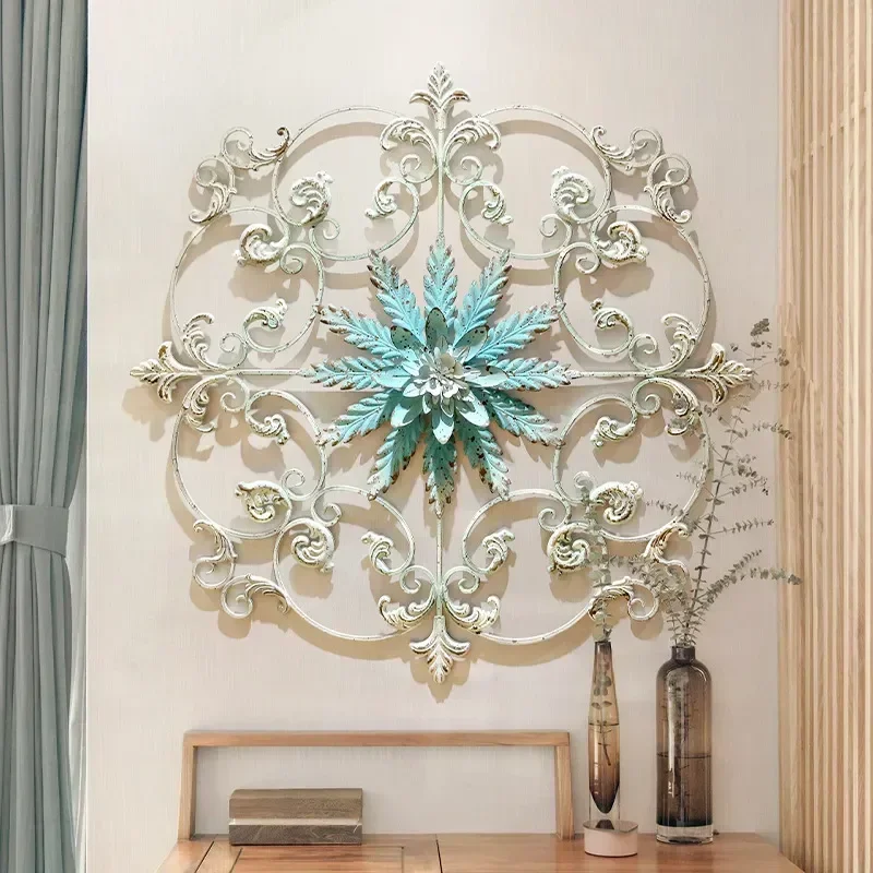 Moroccan Solid Wood Wall Clock Creative Retro Carved Silent Round Decorative Hanging Art Clock Bedroom