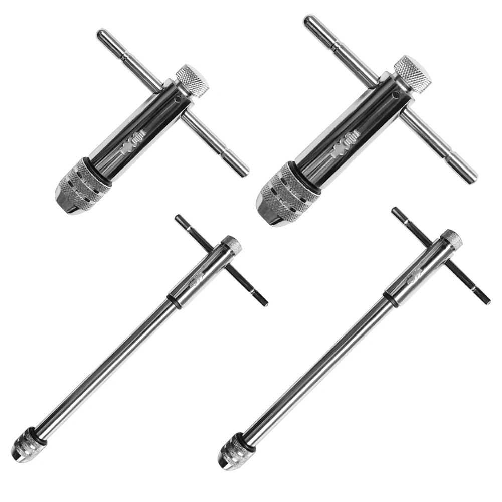 

Adjustable T-Handle Ratchet Tap Wrench Reamer Hand Manual Holder Wrench M3-M8/M5-M12 Metric T-shaped Tap Hand Tapping Tools