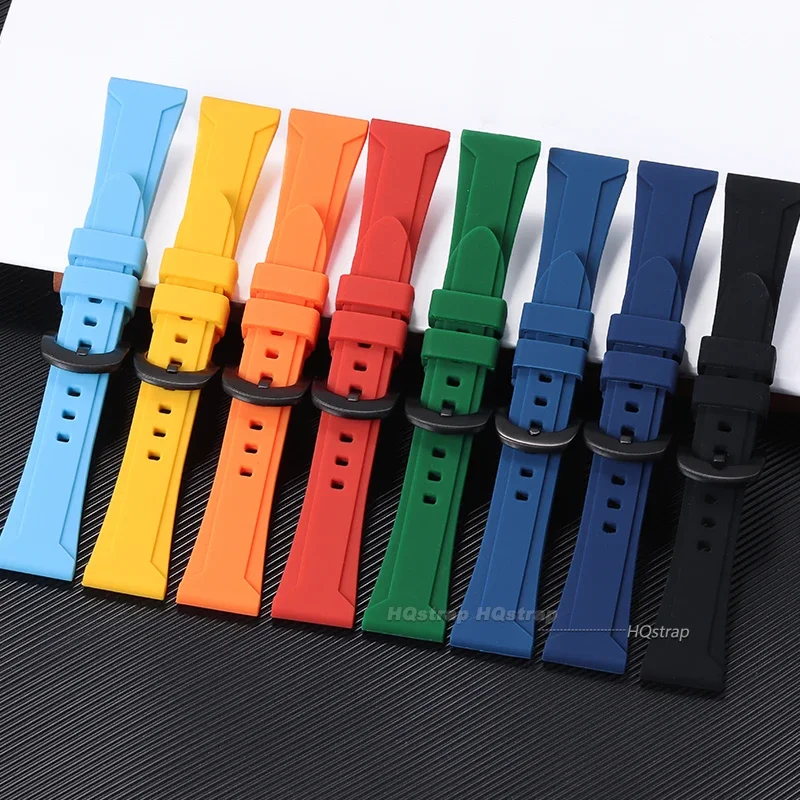 Sport Silicone Watch Band for Panerai Waterproof Rubber Straps for Rolex Water Ghost 22mm 24mm 26mm Universal Wristband Bracelet