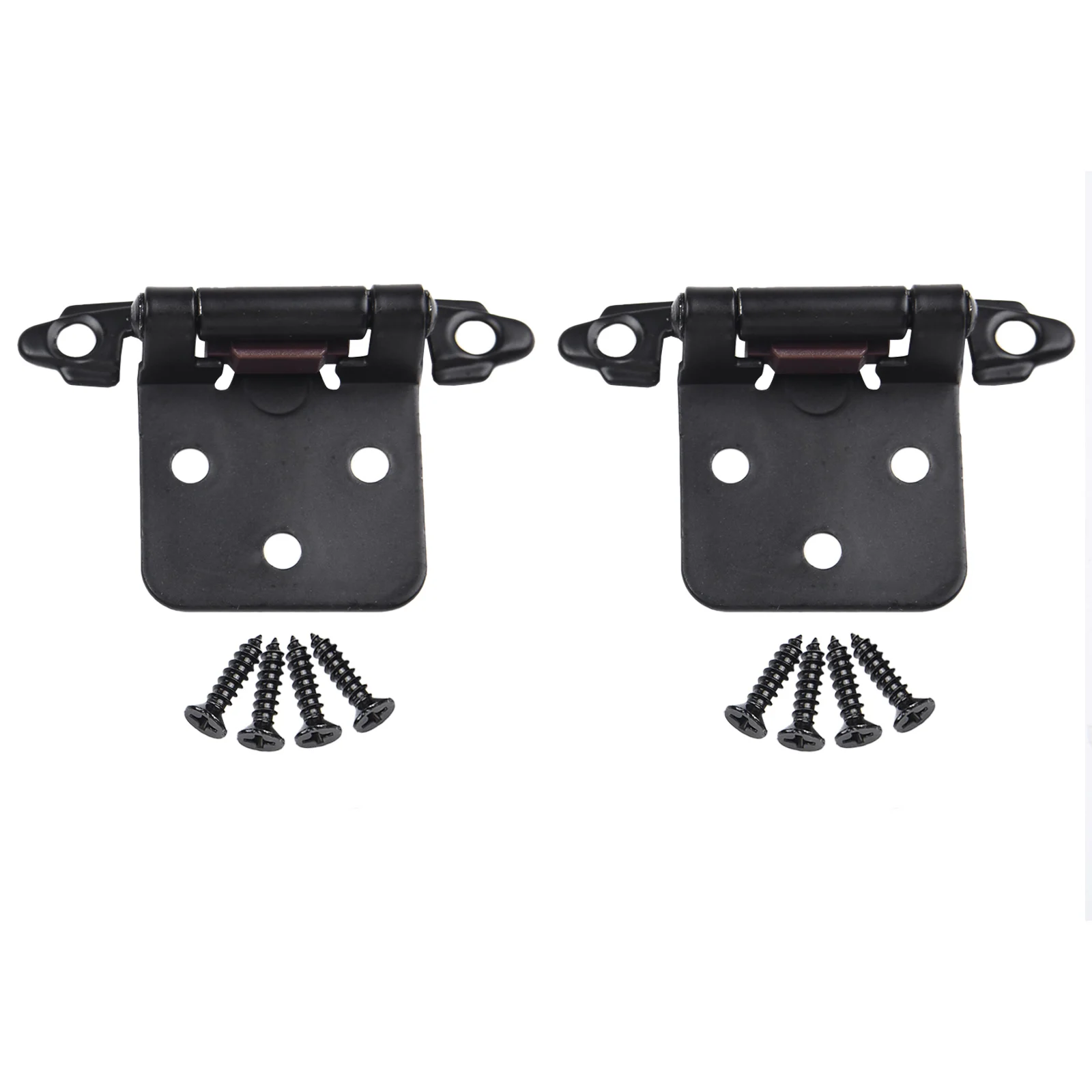 2pcLot Kitchen Overlay Hinges Self Closing Cupboard Door Hinges with Iron Material and Steel Screws for Cabinet Installation