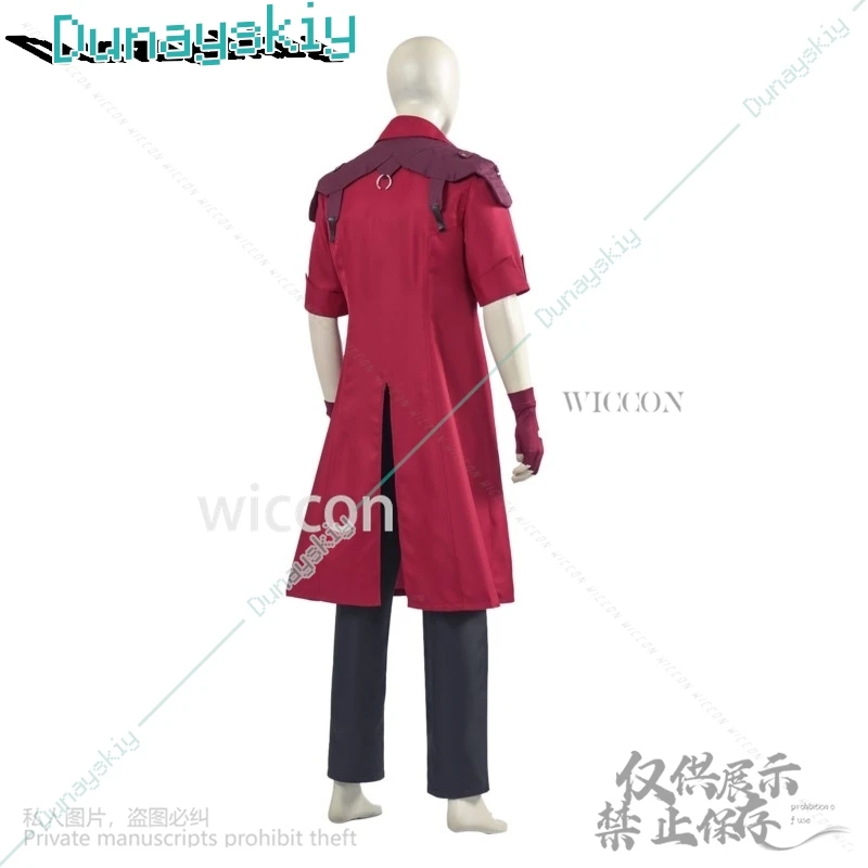 DMC 5 Cosplay Dante Anime New Movie Cool Man Red Sexy Jacket Coat Pants Glove Wigs Set For Halloween Christmas Party Customized