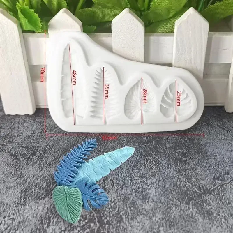 1 Pcs Leaves Cake Mould Silicone Mold Chocolate Candy Baking Fondant Cake Decorating Tools Fan Shaped Resin Kitchen Tools