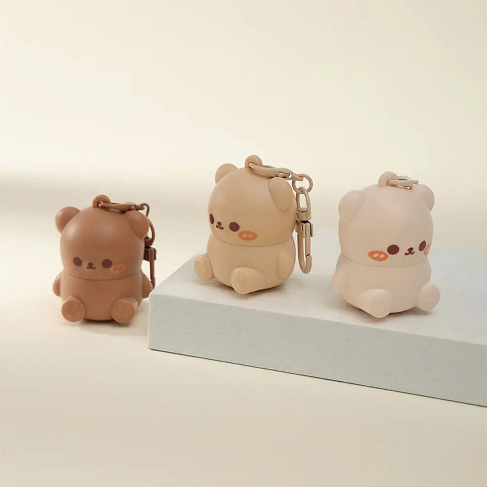 

Cartoon Cartoon Lip Gloss Rabbit Shape Bear Shaped Lipstick Long Lasting with Key Chain Lip Balm Students