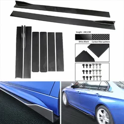 6PCS Car Side Skirt Extensions 2m/2.2m Winglet Splitter Lip Separator Bumper Side Wing For Infiniti Q50 Q60 Q70 G25 G37