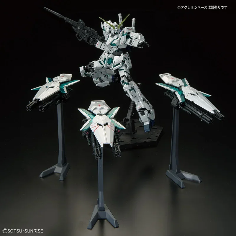 Bandai Original RG THE GUNDAM BASE LIMITED RX-0 UNICORN GUNDAM FINAL BATTLE VER. SPECJALNA POWŁOKA Anime Action Figure Assembly