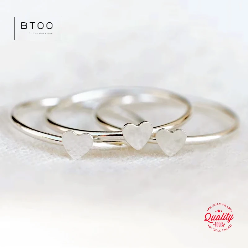 

Романтические кольца в форме сердца, кольцо в форме сердца из стерлингового серебра 925 пробы, минималистичное тонкое кольцо в форме сердца, крошечные серебряные украшения для женщин