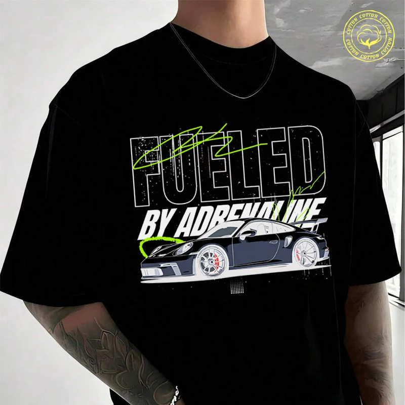 

German Sports Car In White Color Moto Cotton T-Shirt New Men's Casual O-neck Short Sleeve Tees