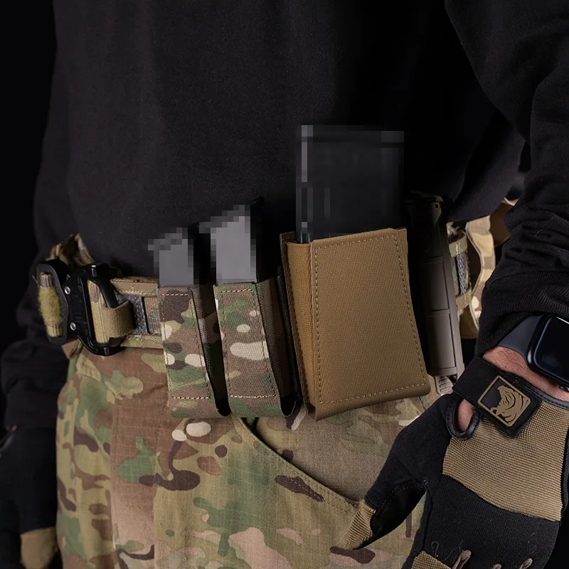 Multipurpose Open Top MOLLE Magazine Pouch Holds Single 5.56 or 7.62 Mag Tactical Hunting Accessory Storage Bag