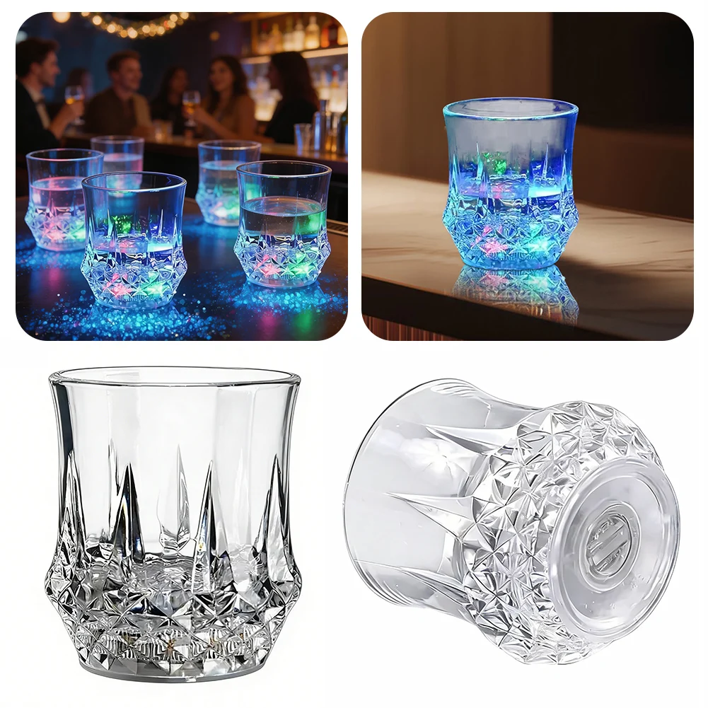 New Colorful Glowing Cup Pour Water And It Lights Up Inductive Pineapple Cup KTV Bar Color Changing Beer Cup 200ml