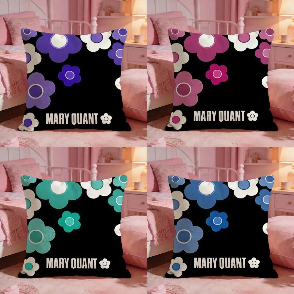 Classic Logo M-Mary Quant Cushion Cover Premium Comfort Reversible Pillow Cover - Two in One Design for Any Room & Car Interior