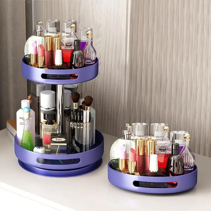 Kitchen Multi-layer Rotating Disk Storage Rack Fruit Dish Seasoning Organizer Home Use Space Saving Desk Accessories