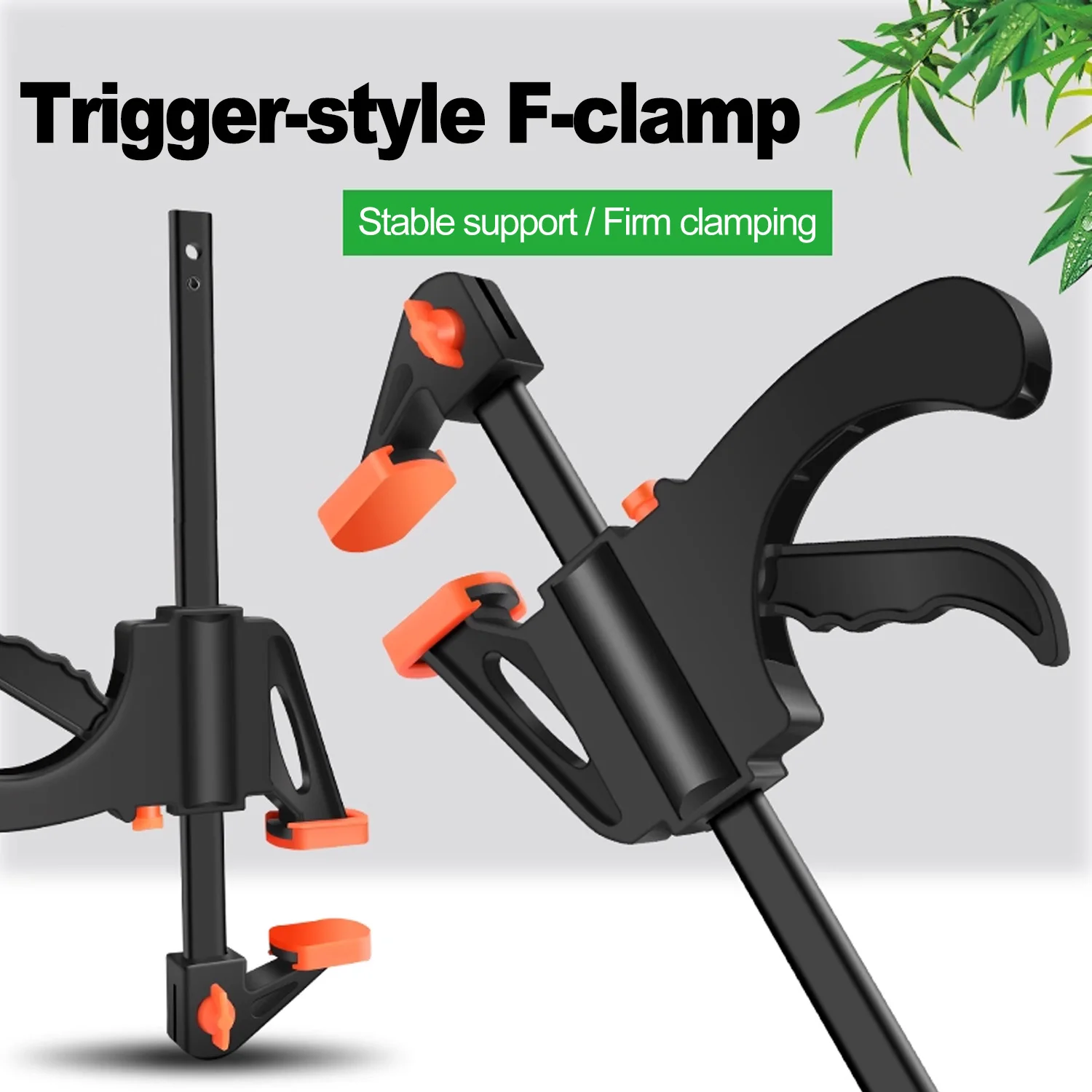 

4/6/8/10 Inch F-Style Woodworking Clamps Quick Fixed Nylon Work Bar Set for Glass & Wooden Board Connection - Portable Squeezing