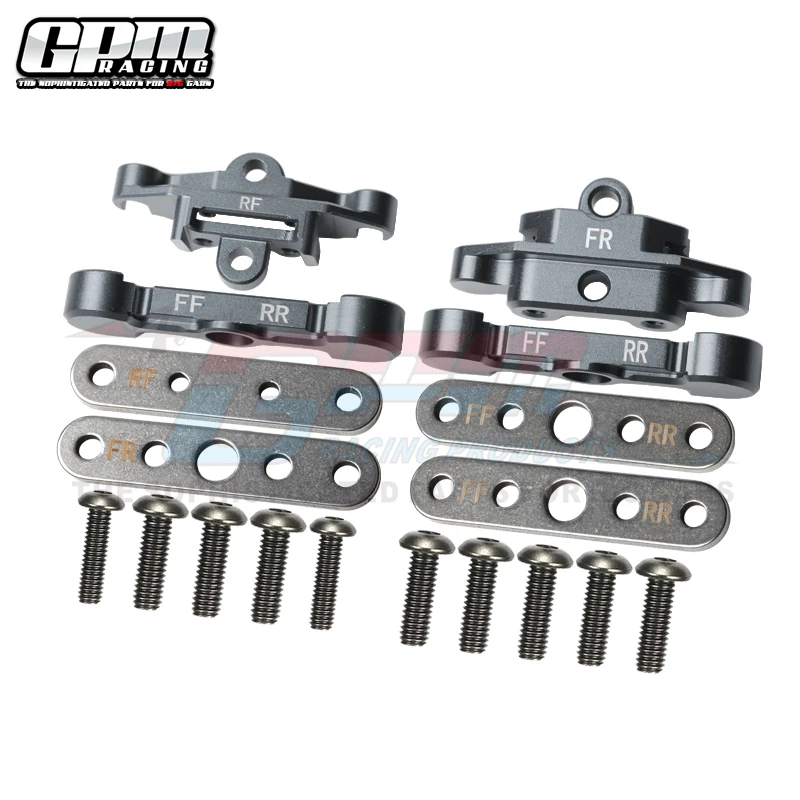 Barra de sujeción de brazo inferior delantero y trasero GPM Alu, montaje para TRAXXAS 1/10 Maxx 1/8 Maxx Slash