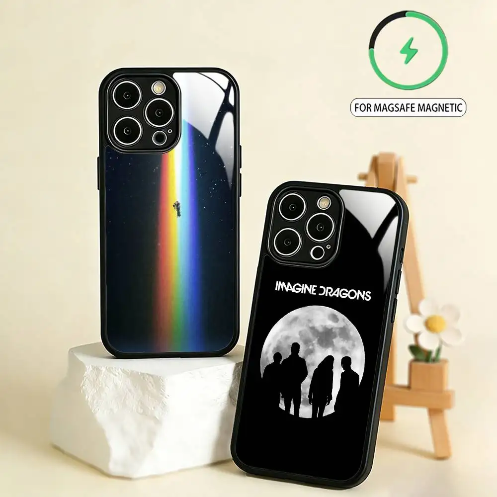 

Rock I-Imagine Dragons Phone Case For iPhone17,16,15,14,13,12,11 Plus,Pro Max Magnetic For Magsafe Wireless Charging