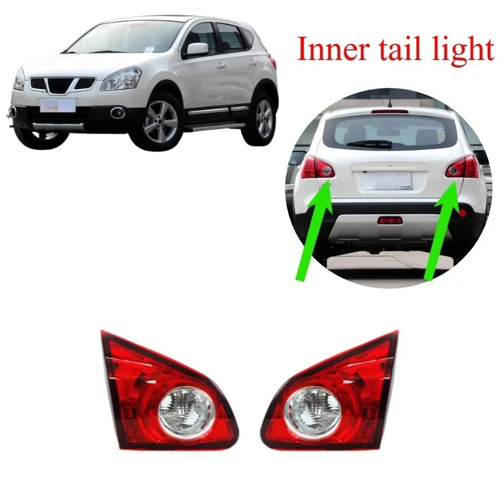 1 Piece Inner Tail Light for Nissan Qashqai Dualis J10 2008-2015 Halogen Rear Lamp No Bulb for Rear Stop Lamp L or R