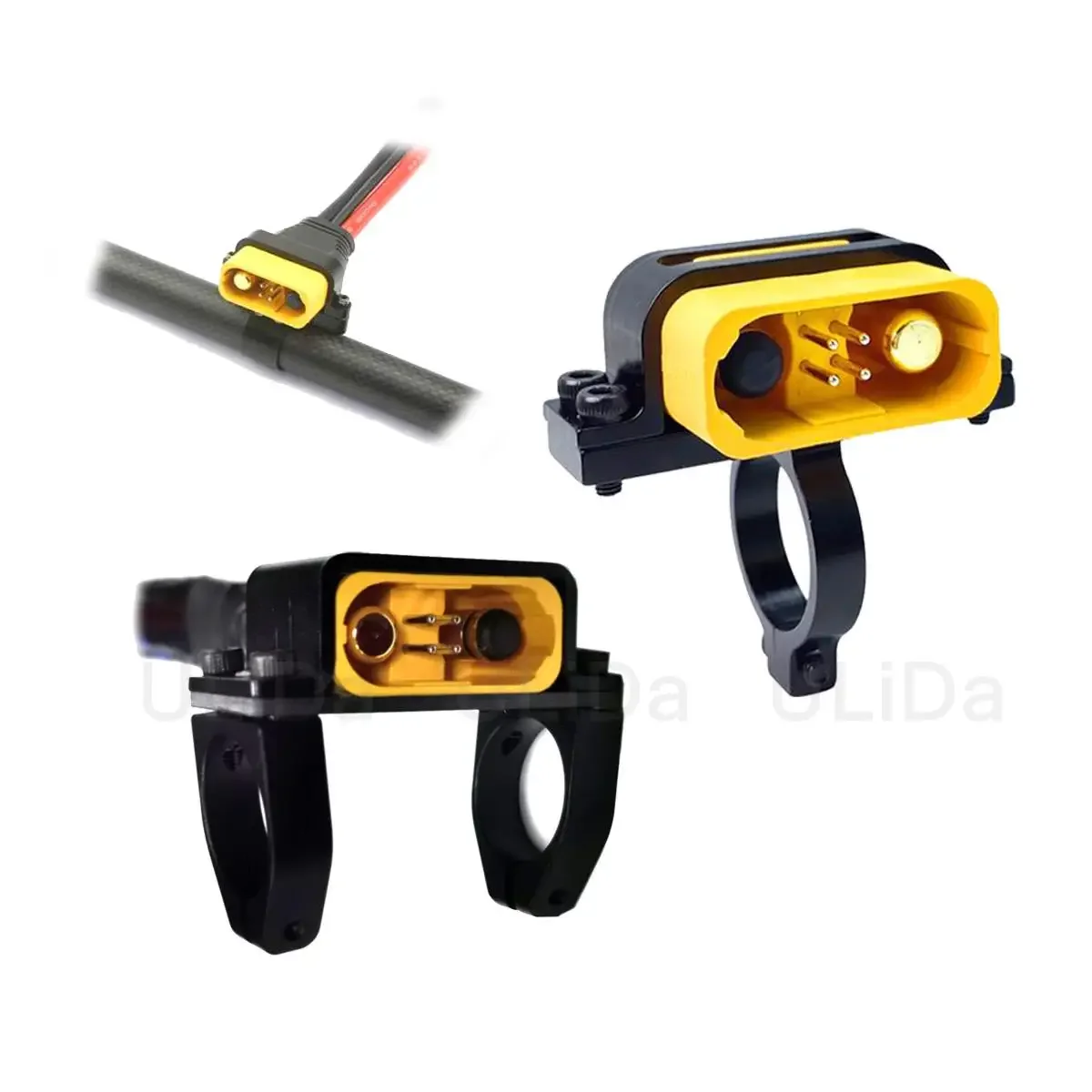 

2x Aluminum Alloy AS150U Plug Fixed Seat Connector Mount D20 Tube Holder Bracket for RC Plant UAV Drone DIY Spare Parts
