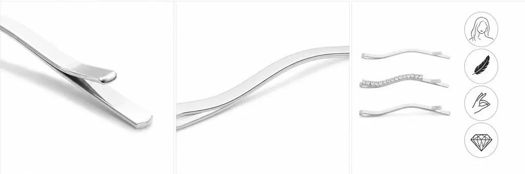 1Set Rhinestone Hairpin Elegant Slim Side Clip for Bangs Lightweight Hair Accessories Vintage Korean Japanese Style Hair Clip