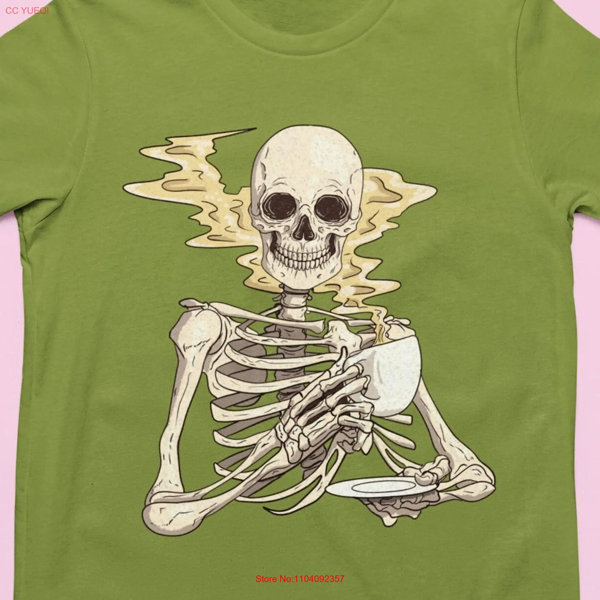 Coffee Fueled Skeletons Unleash Your Inner Spooky Side with This Fun T Shirt long or short sleeves