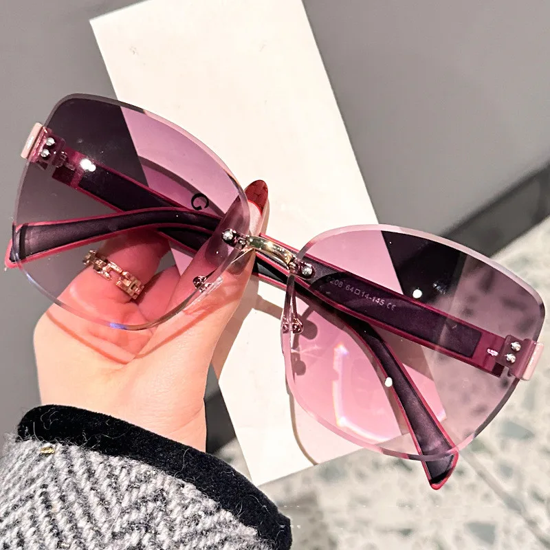 Lunettes de Soleil Chat DIXSG DS-8208 Femme Sans Monture 8