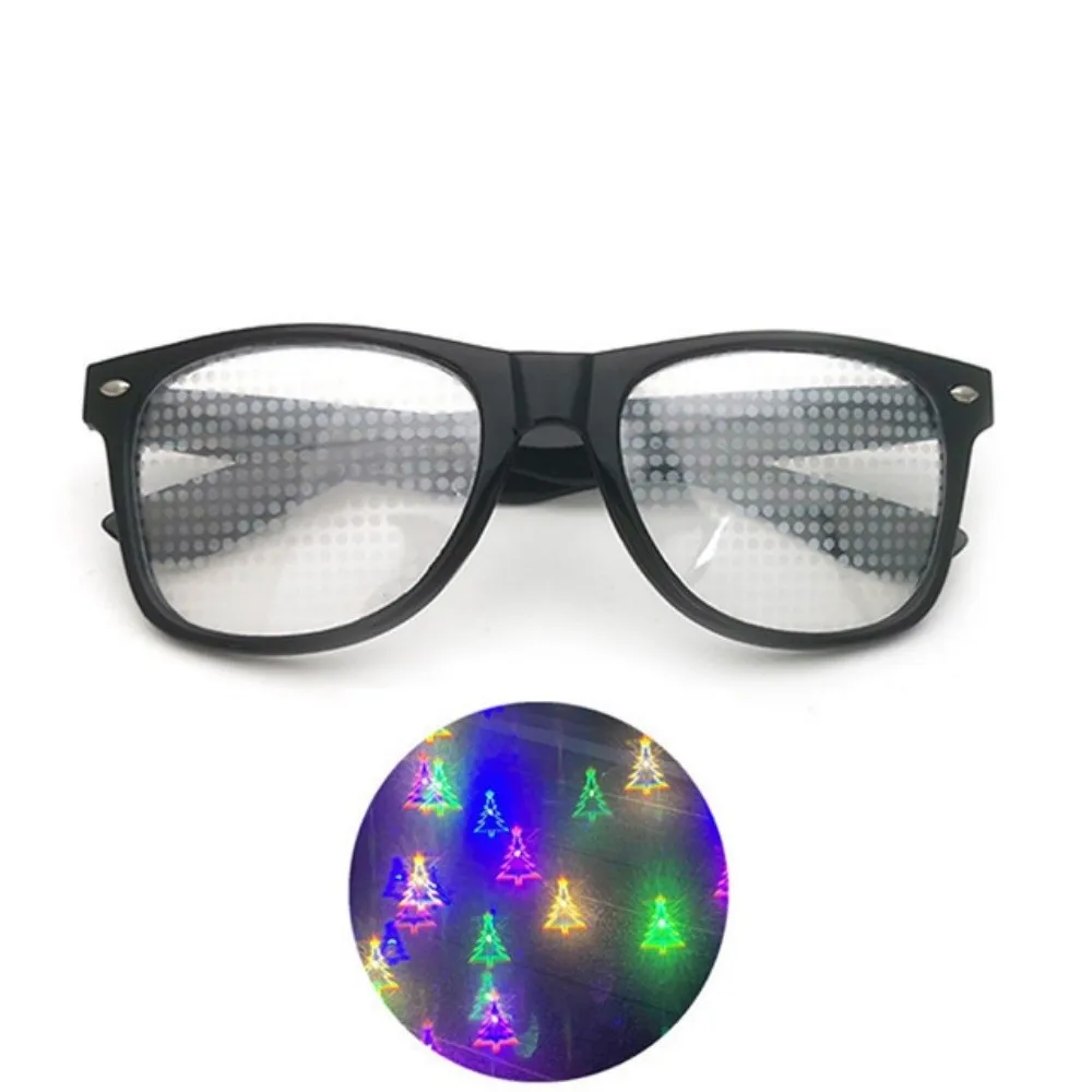 Unique Diffraction Glasses Light Refraction Heart Star Snowflake Special Effect Glasses Firework Diffraction Mirror Light