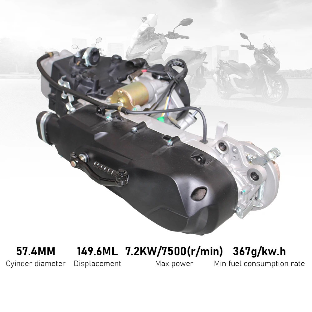 J16-150CC 4 Stroke Air Cooled Single Cylinder Engine CDI Ignition Electric Kick Start For Motorbike Replacement