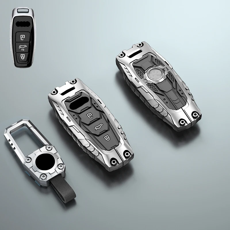 

Zinc Alloy Car Remote Key Case Cover For Audi Q8 RSQ8 A6 C8 S6 RS6 A7 S7 RS7 A3 8Y A8 D5 4N RS E-tron GT Q4 Q7 4M Accessories