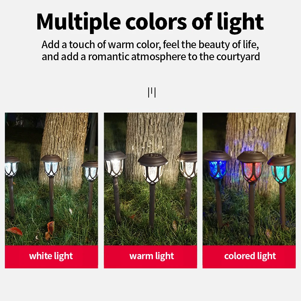 LED Solar Courtyard Lamp Outdoor Waterproof Lawn Lights Solar Garden Paths Lane Landscape Lighting Decorative Lights Bright Lawn view 5