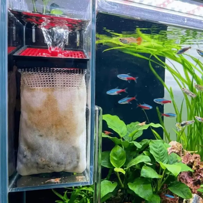 【CC】Efficient Filtration Aquarium Filter Bag Compact Hang On Filter Water Pump Box Drip Circulation System Wall Mounted