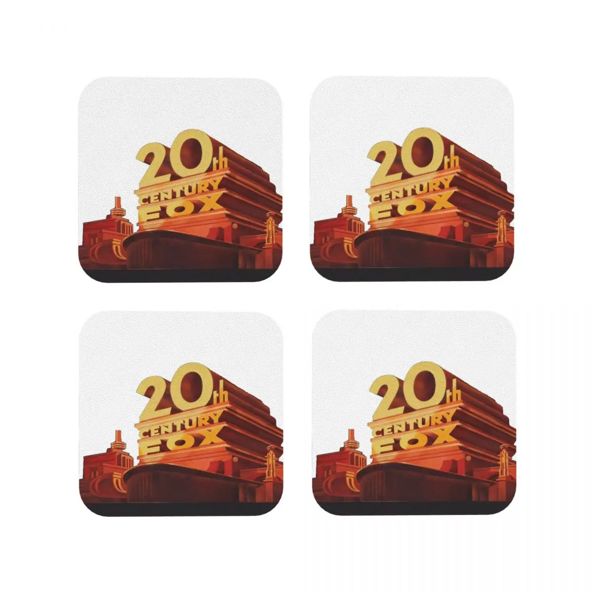 القرن العشرين الثعلب الوقايات المطبخ المفارش عدم الانزلاق كوب عازل الحصير القهوة للديكور المنزل أدوات المائدة منصات مجموعة من 4