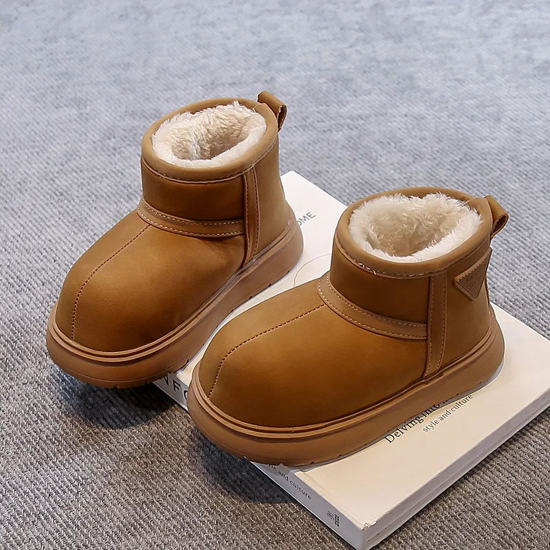 

Winter new children's snow boots big head cotton boots thick and warm snow boots short boots