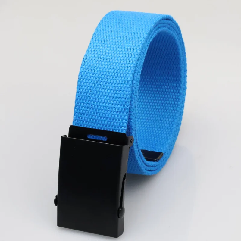3,8 cm Casual Canvas Gürtel Silber Legierung Schnalle Einfarbig Outdoor Bequeme Baumwolle Sport Gürtel Unisex – Detail 4
